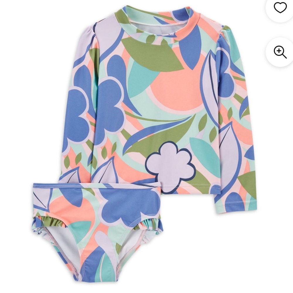 Carter's Child of Mine Toddler Girl Rashguard and Swim Bottoms Set, 2-Piece